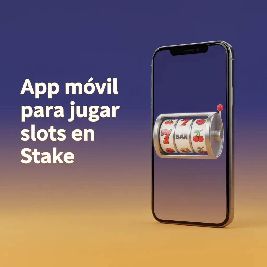 Pantalla de la app móvil de Stake mostrando el lobby de slots, saldo y bonos, con menú inferior y categorías.