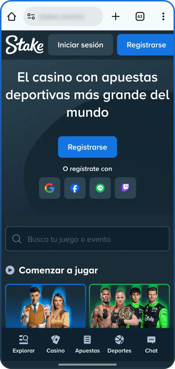 Abre el navegador Chrome para disfrutar de Stake Aviator con fluidez.