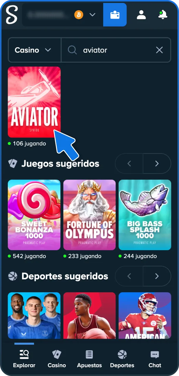 Abre el emocionante juego Stake Aviator y prepárate para la acción.