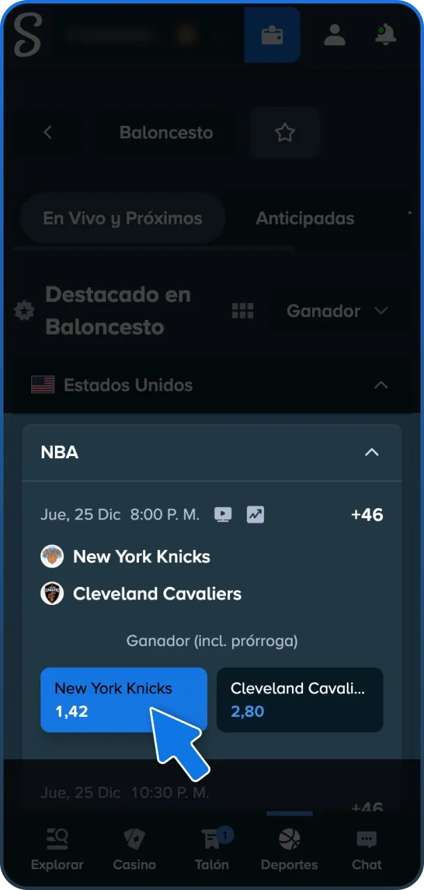 Tus ganancias de tu equipo favorito en Stake.
