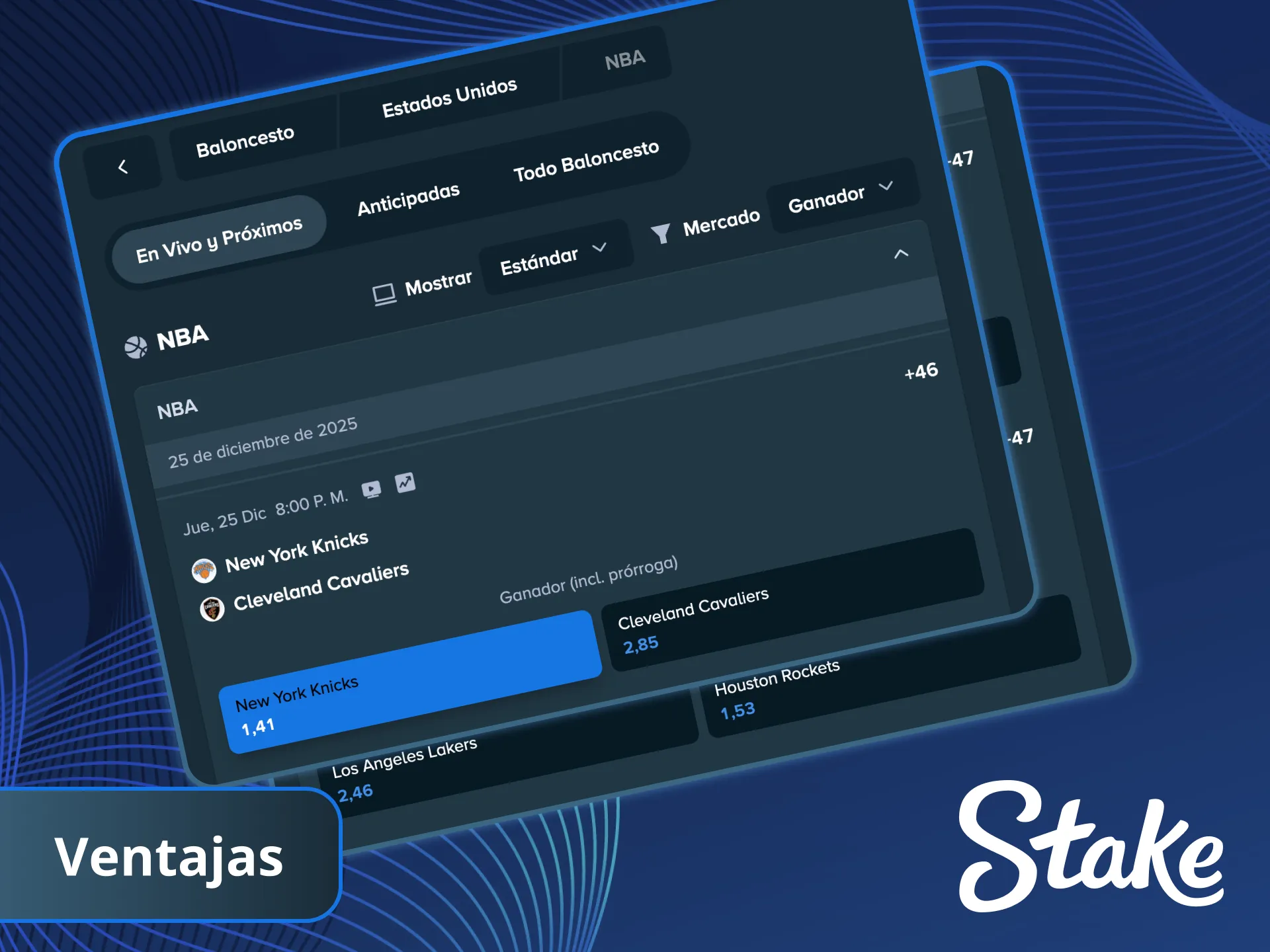 El mejor casino Stake para apuestas de baloncesto.