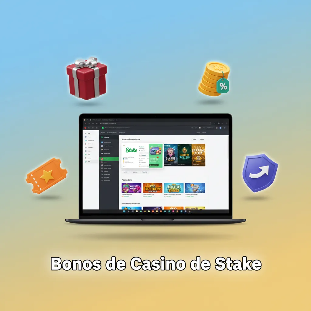 Bonos de Stake: giros gratis semanales, recarga slots 50%, cashback diario, booster en vivo 20% y torneos de tragamonedas.