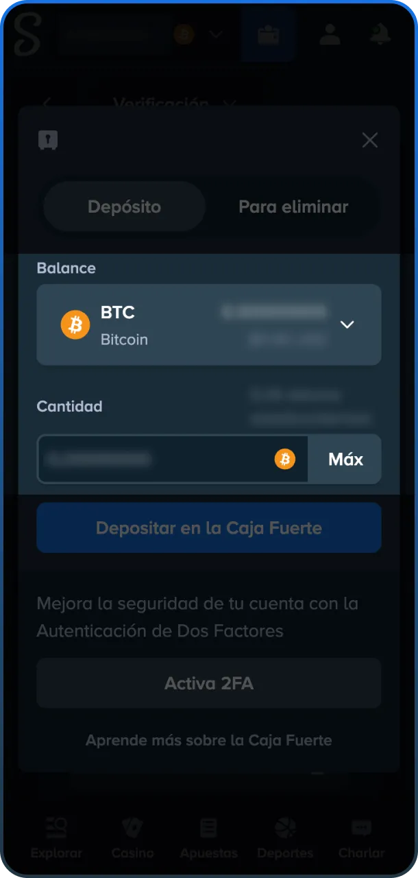 Haz un depósito y comienza a ganar en Stake.