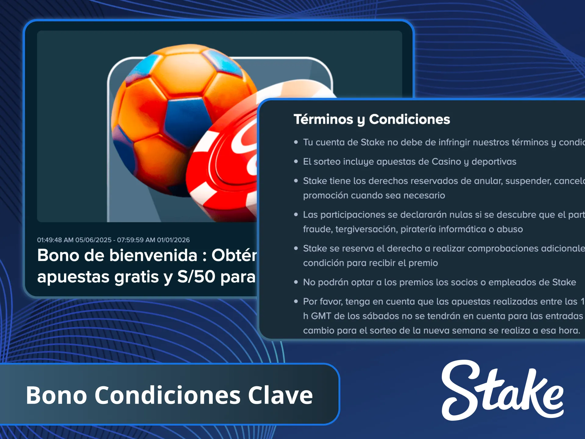 Reclama tu bono de apuestas de fútbol en Stake.