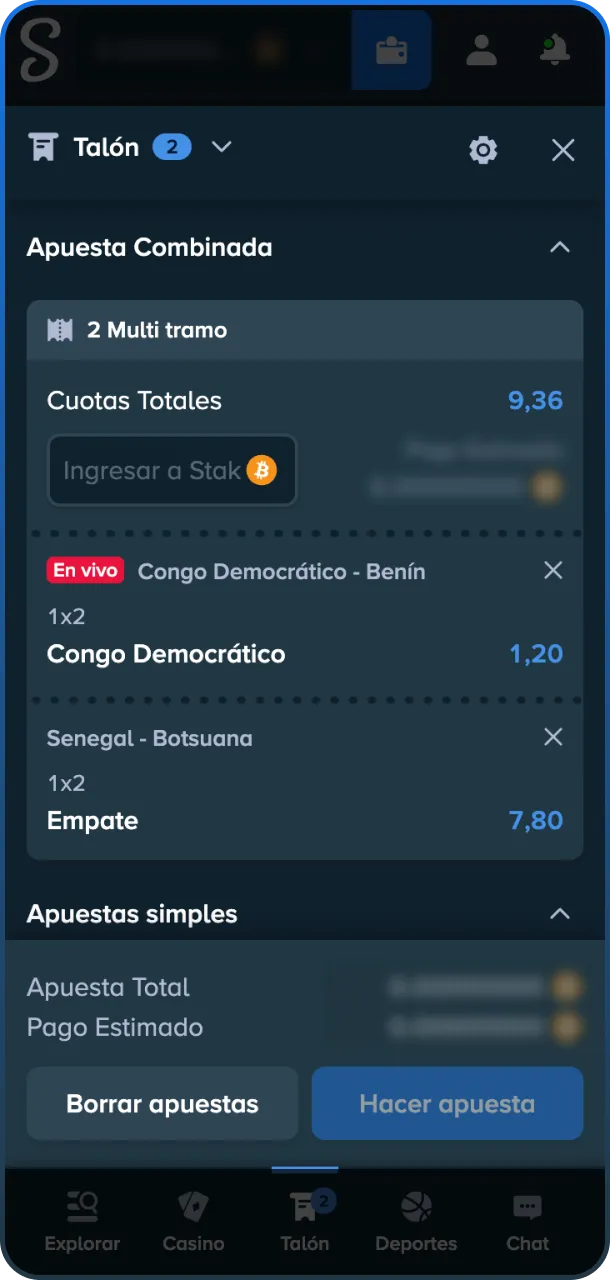 Tus ganancias ya te están esperando en tu cuenta Stake.