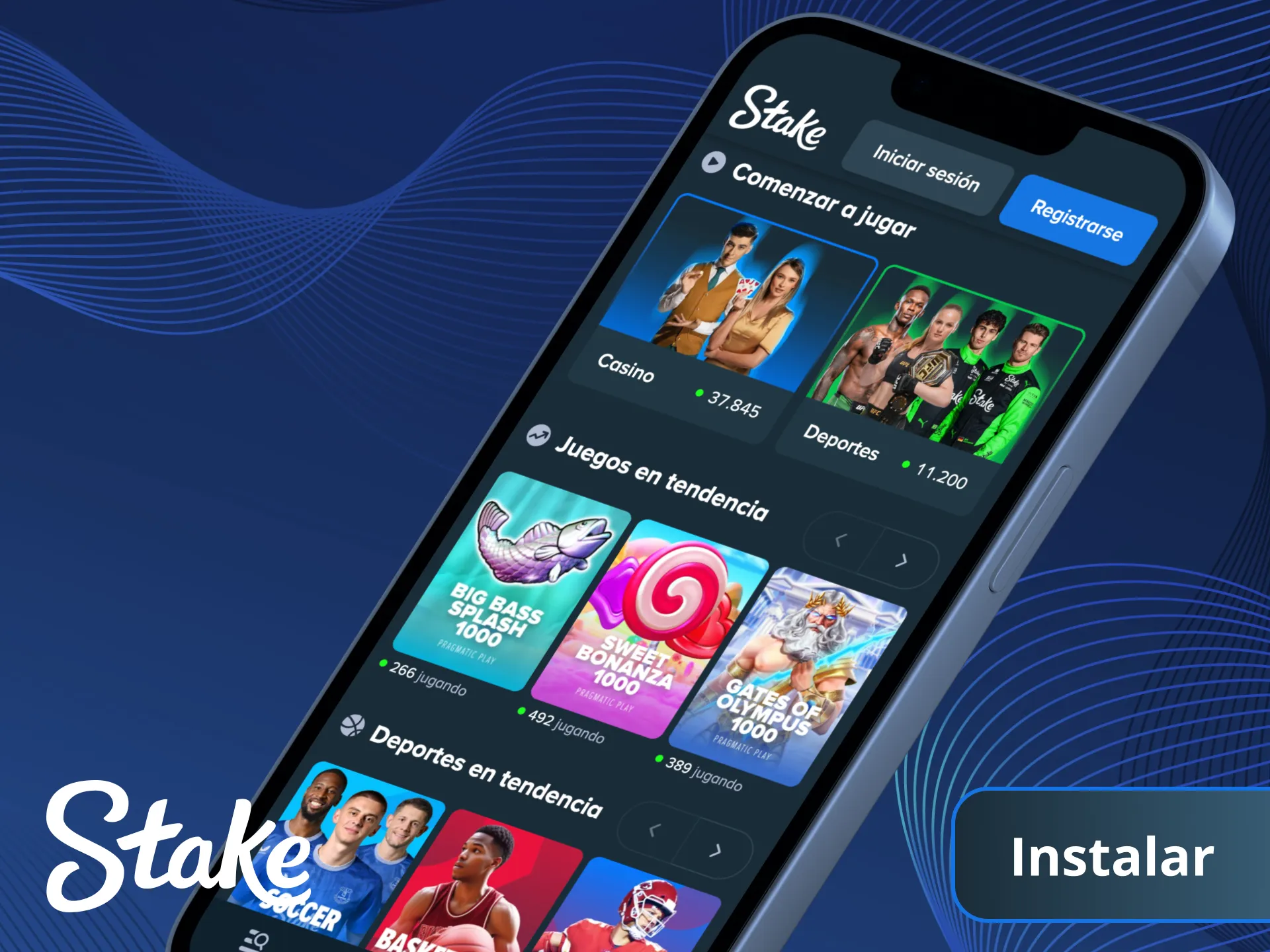 Descarga la aplicación y haz tu apuesta ahora en Stake.