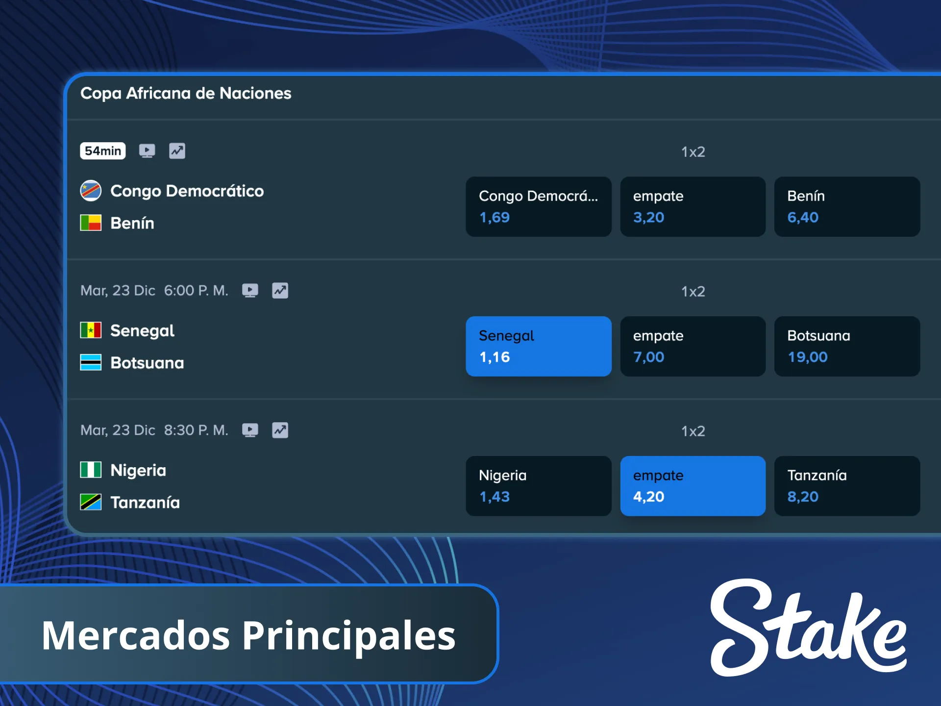Tu equipo favorito ya está marcando en Stake.