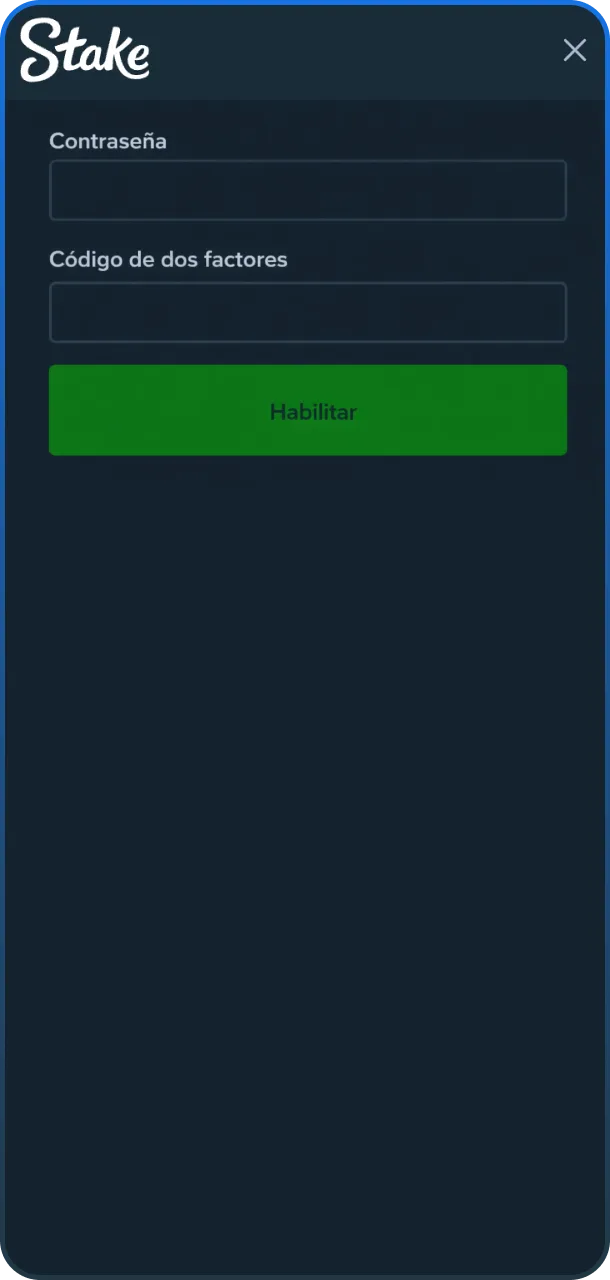 Completa la autenticación de doble factor y cobra tus ganancias en Stake.