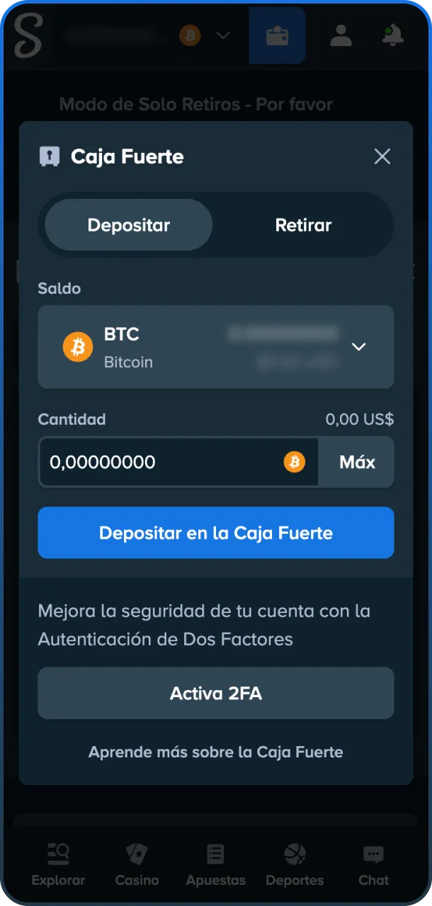 Haz un depósito y realiza una apuesta deportiva en Stake.
