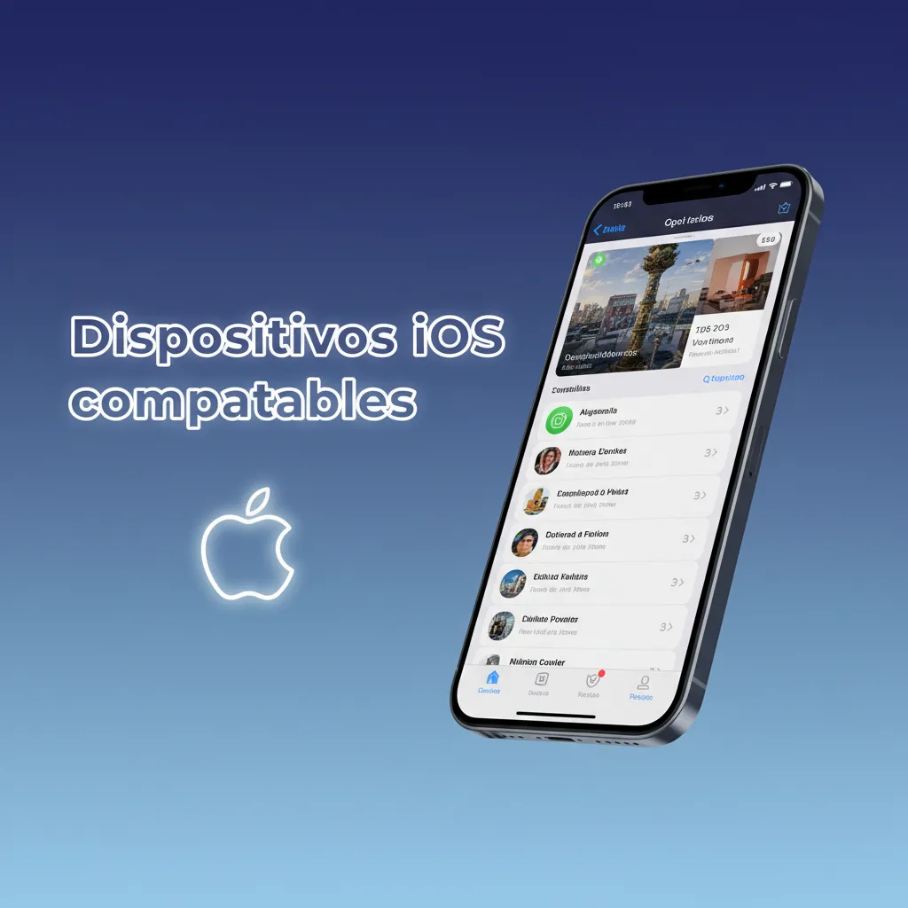 Dispositivos iOS compatibles: iPhone SE 2022; 11–15; XR/XS; 8 Plus; iPad 9–10; Air 4–5; Pro 11. Soportan PWA