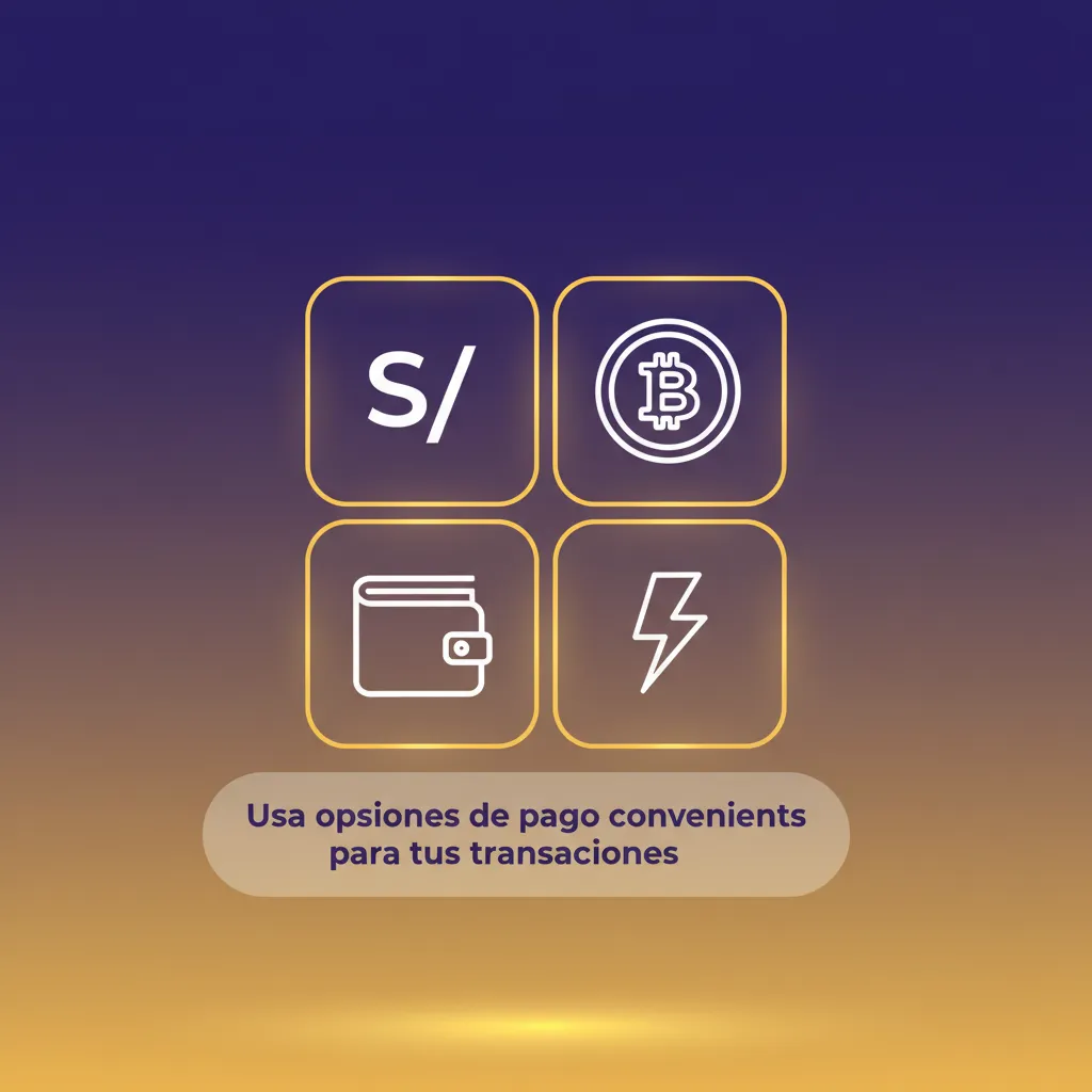 Cajero mostrando equivalentes en moneda local y logos de criptos disponibles en Perú: BTC, ETH, LTC, USDT, TRX, XRP, DOGE.