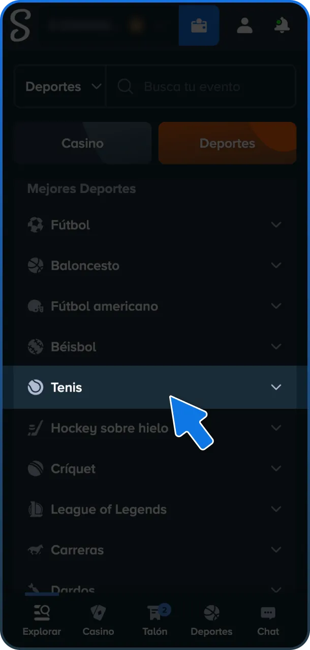 Elige una apuesta de tenis y prueba suerte en Stake.