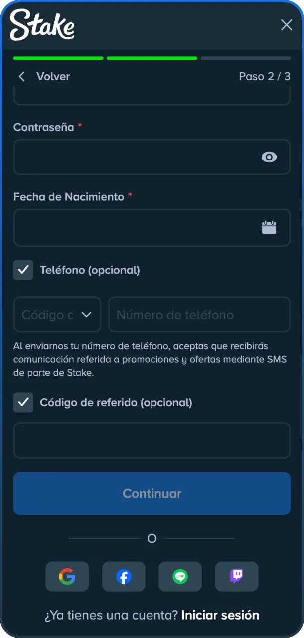 Regístrate y recoge tus ganancias ahora mismo en Stake.