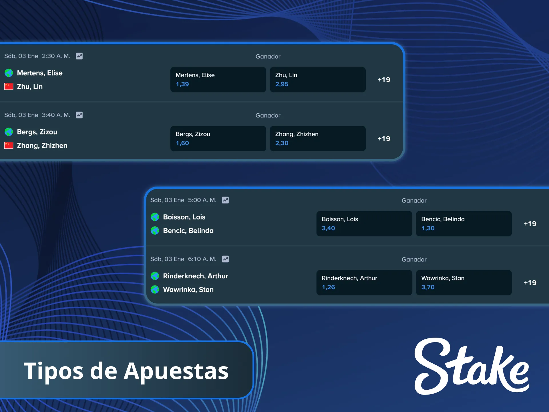 Las mejores ganancias de tenis en juego.