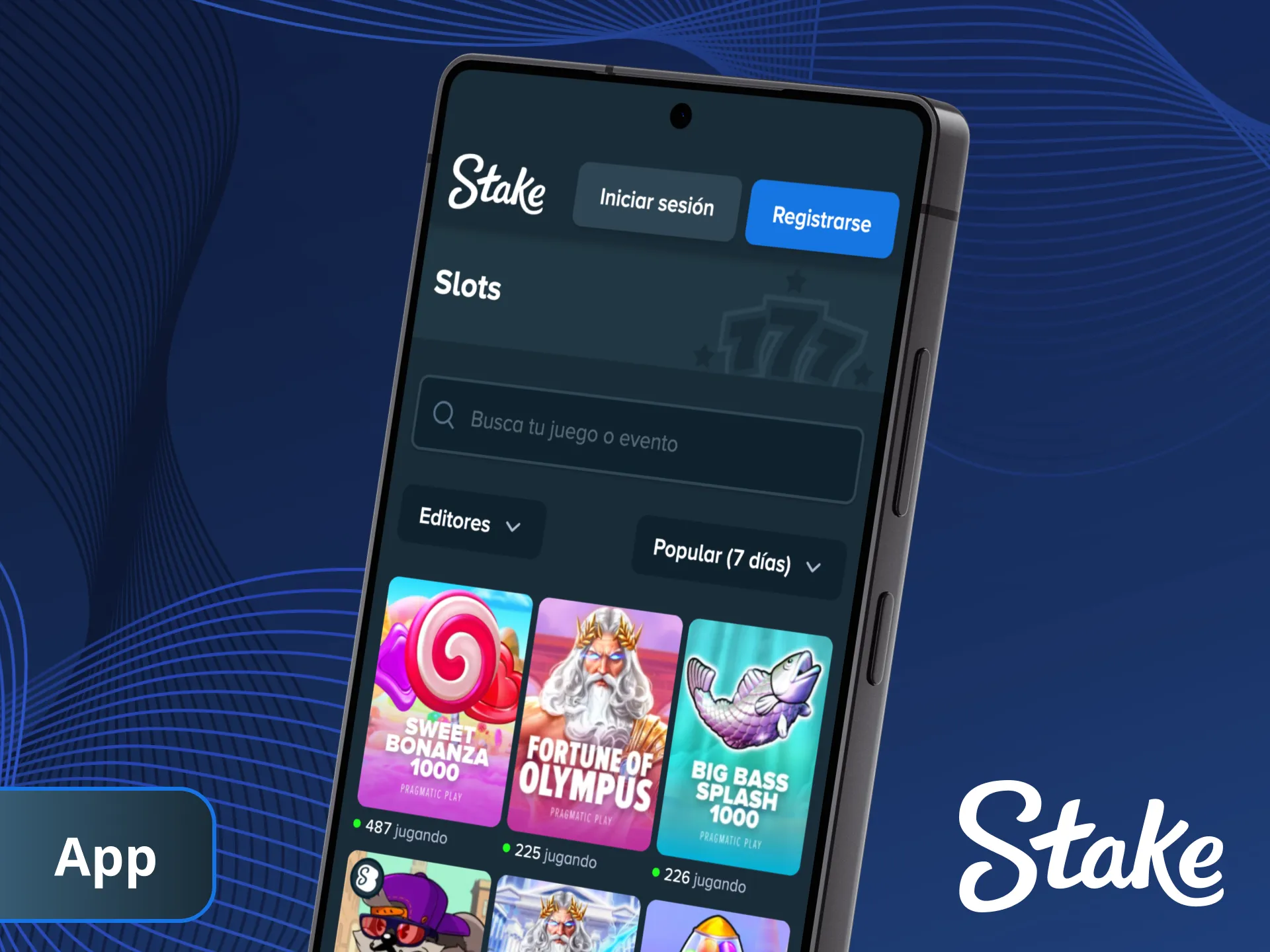 Descarga la App Móvil para Jugar Slots en Stake y apuesta desde tu celular.