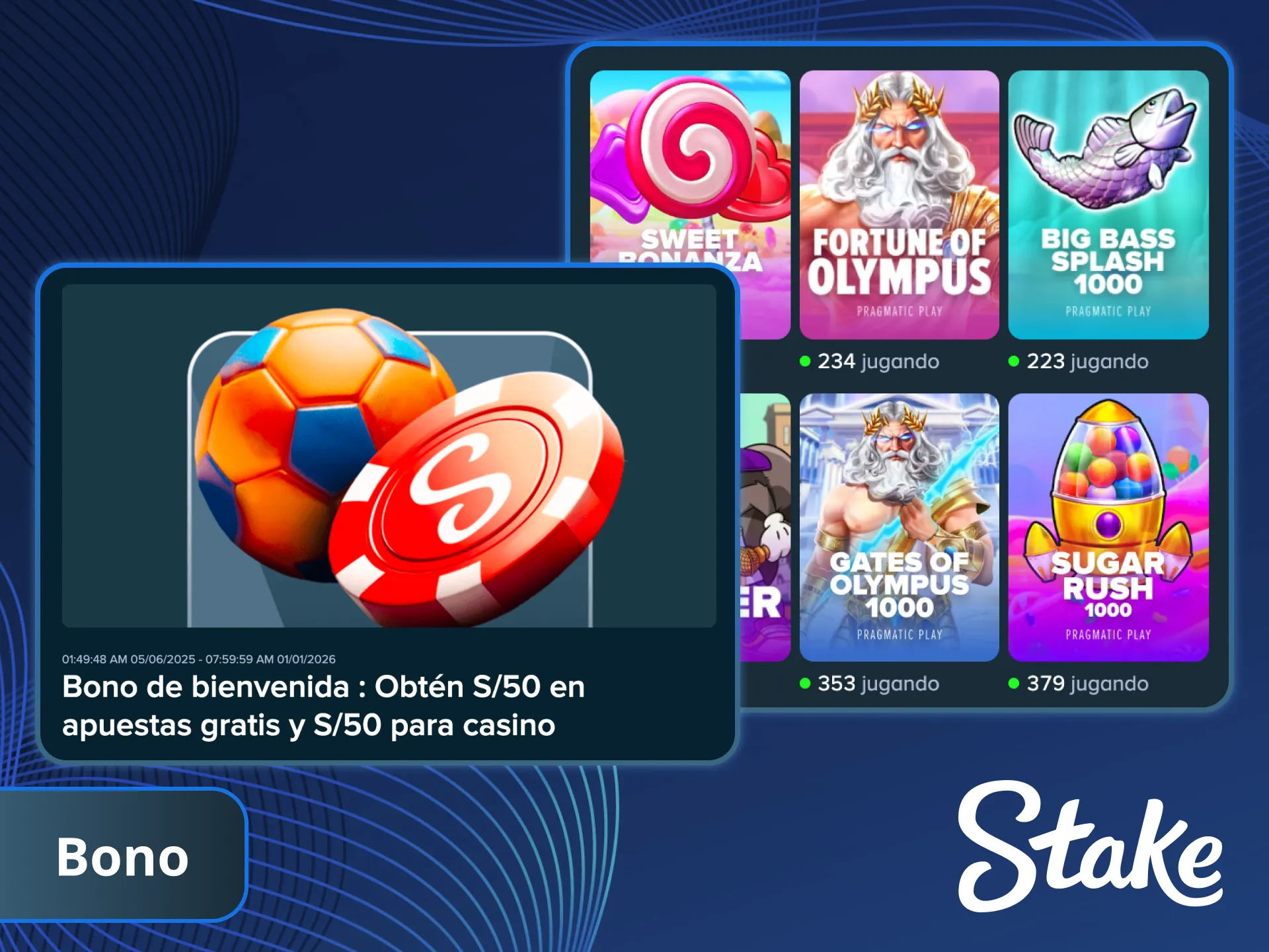 Regístrate y obtén un excelente bono para nuevos jugadores de Stake tragamonedas.