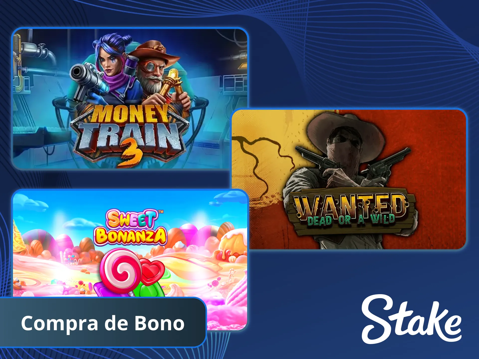 Utiliza la función de Compra de Bono en Stake para obtener giros gratis.