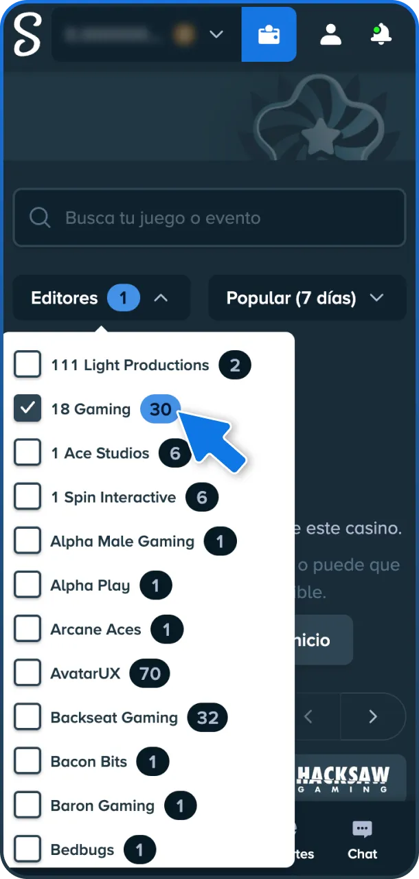 Filtra tu Búsqueda para encontrar rápidamente tus Stake tragamonedas favoritas en Peru.