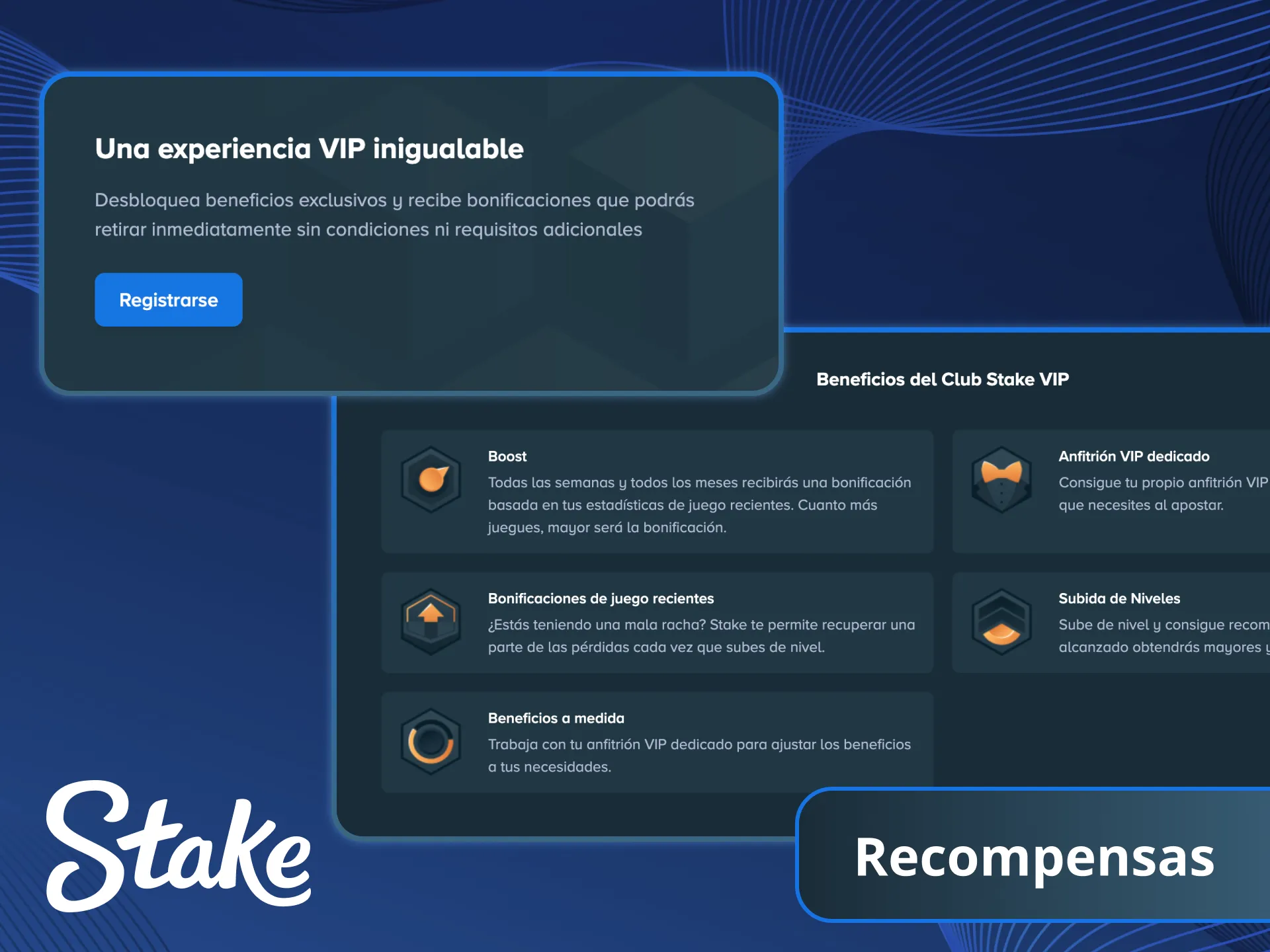 Aprovecha las recompensas para jugadores activos y gana más en Stake tragamonedas.