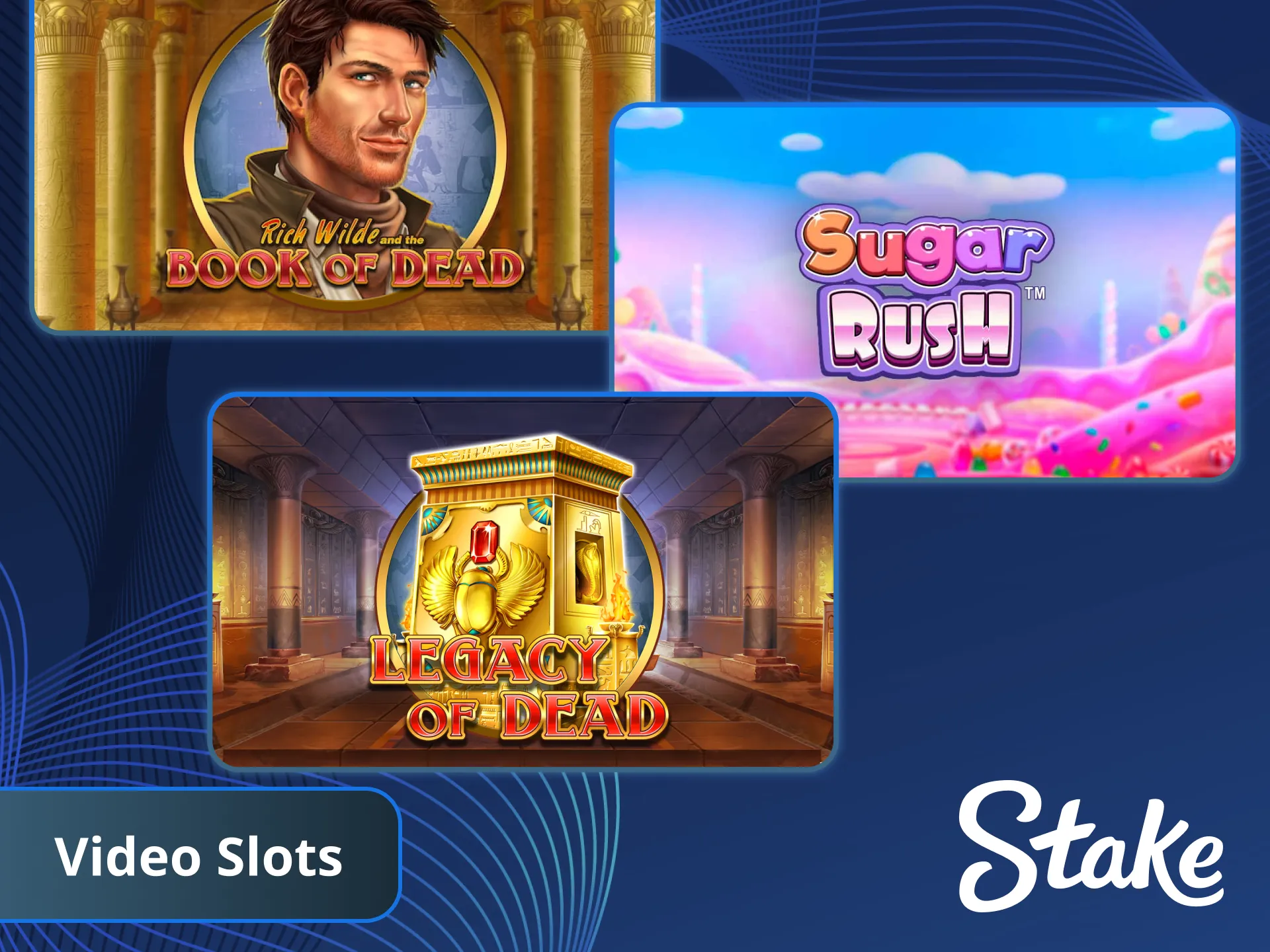 Explora la gran variedad de Video Slots disponibles para ti en Stake.