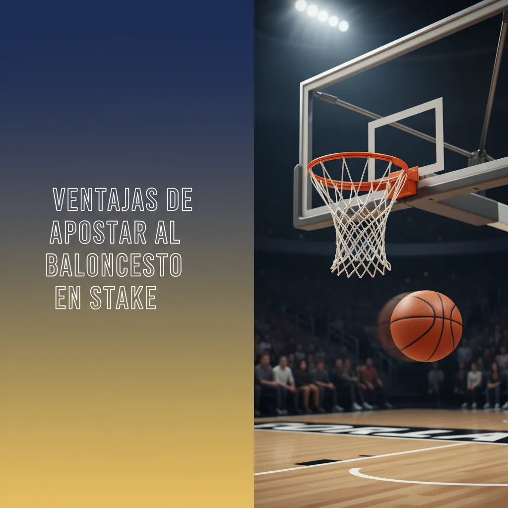 Infografía de Stake: ventajas de apostar al baloncesto, cuotas NBA/Euroliga/WNBA, en vivo, Cash Out, estadísticas y más.
