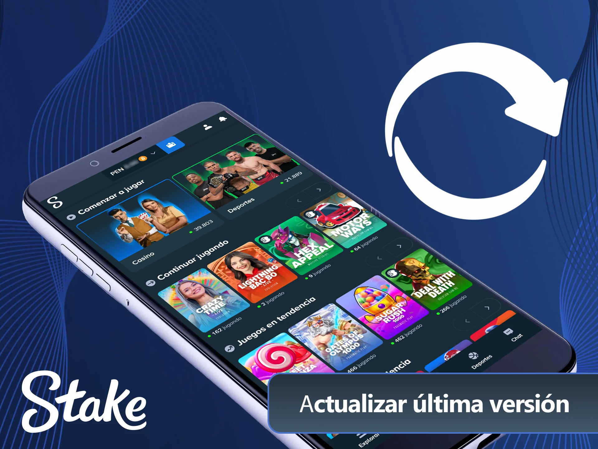Descargá la última versión disponible en el sitio oficial Stake Perú.