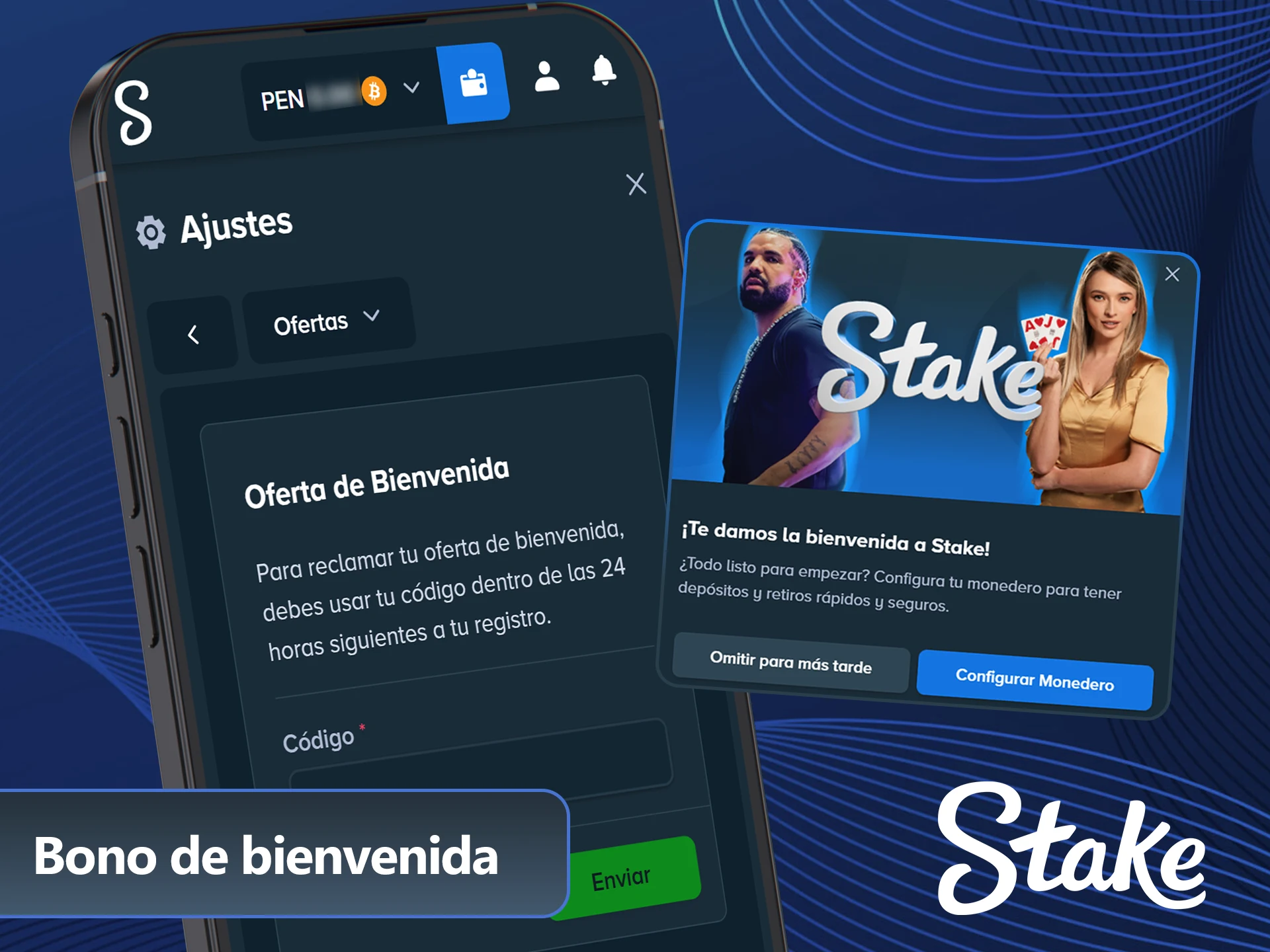Reclamá tu regalo de primer depósito en el sitio oficial Stake.