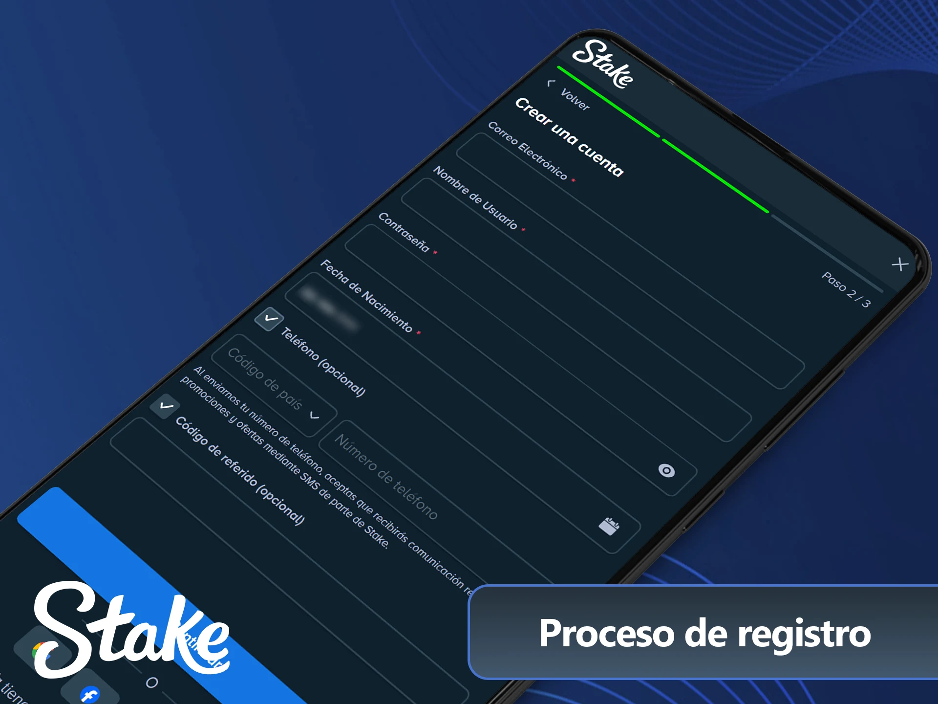 Registrá tu cuenta de usuario nuevo en el sitio oficial Stake.