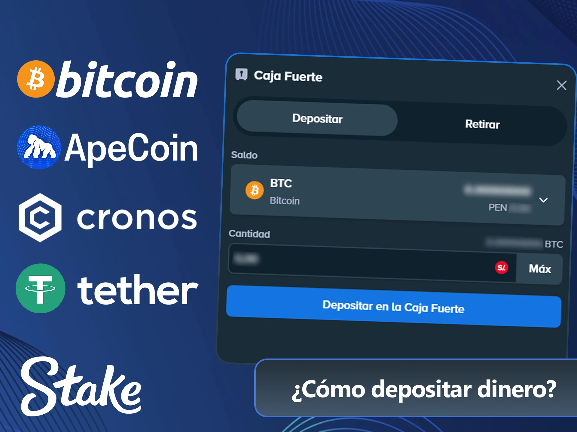 Seguí los pasos para depositar en el sitio oficial Stake Perú.