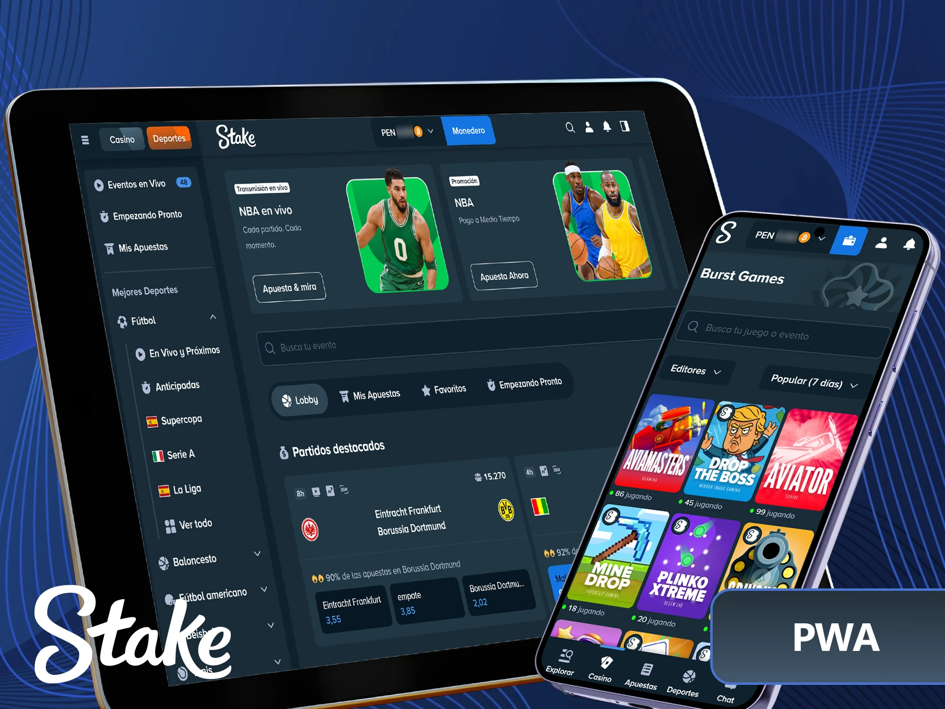 Instalá el acceso directo móvil desde el sitio oficial Stake Perú.